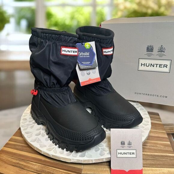 Hunter Wanderer Insulated Short Slouch Winter Snow Boots Women US 8 / EU 39 NIB - Picture 1 of 14